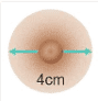 4 cm Areolas