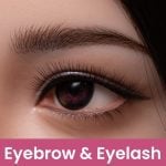 Add Implanted Eyebrows & Eyelashes Upgrade +$49.0