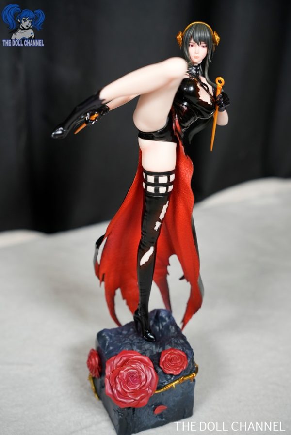 In Stock Hard Black Karate Lady Statue - Image 13