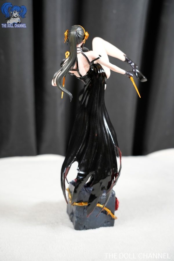 In Stock Hard Black Karate Lady Statue - Image 10