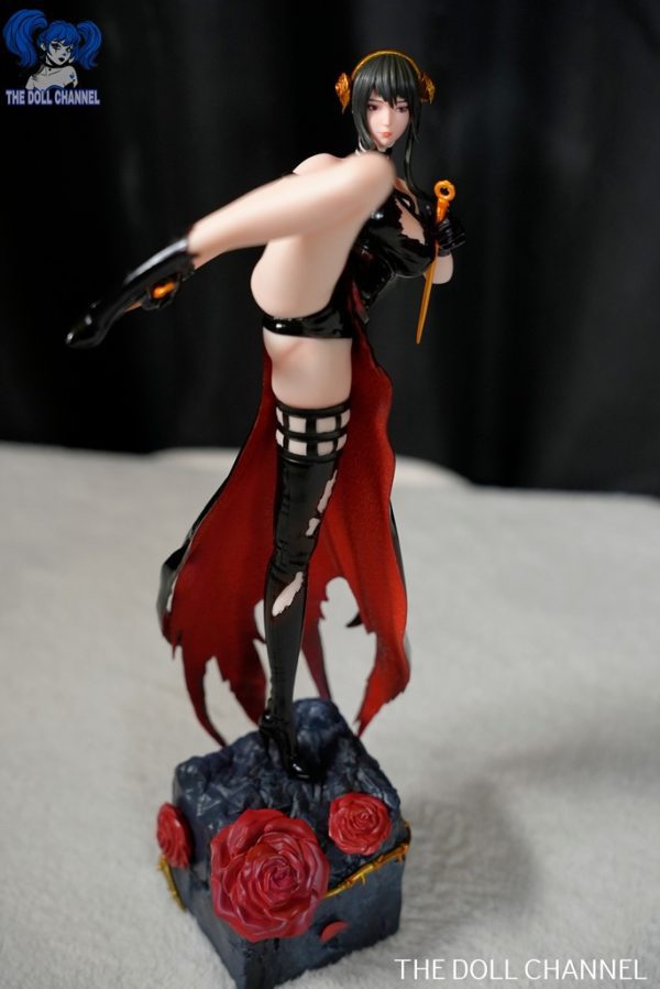 In Stock Hard Black Karate Lady Statue - Image 7