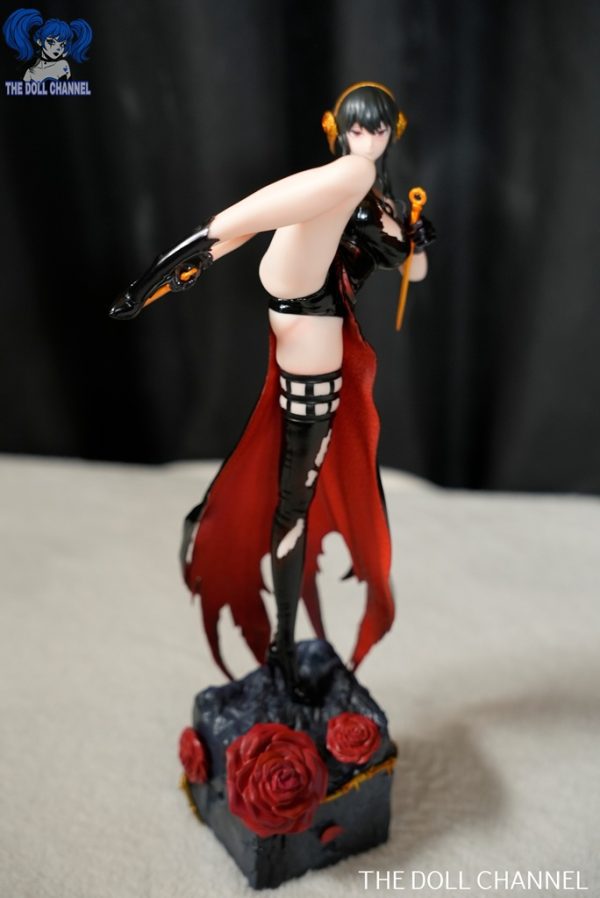 In Stock Hard Black Karate Lady Statue - Image 6
