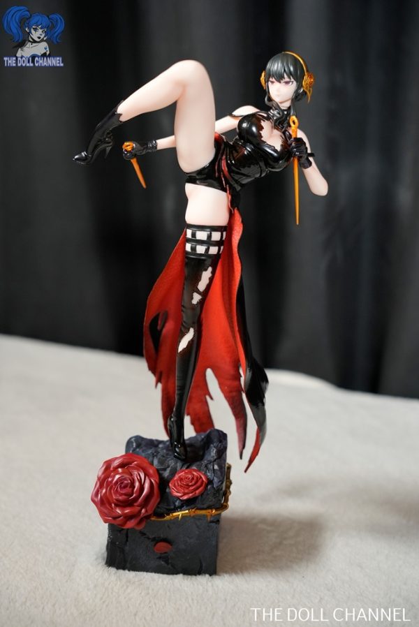 In Stock Hard Black Karate Lady Statue - Image 5