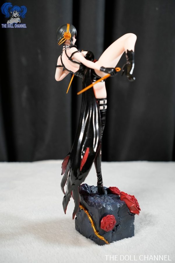 In Stock Hard Black Karate Lady Statue - Image 3