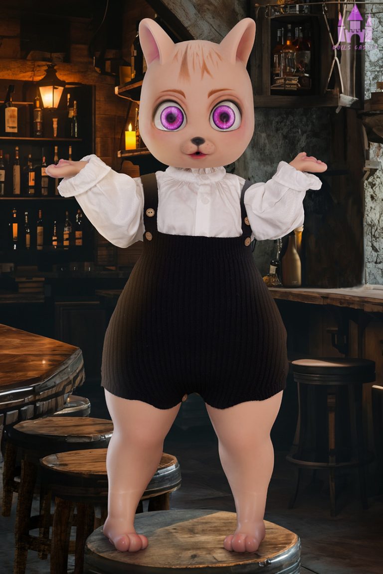 Dolls Castle 90 CM Silicone A Cup Animal Sex Doll Bearrie - Image 3