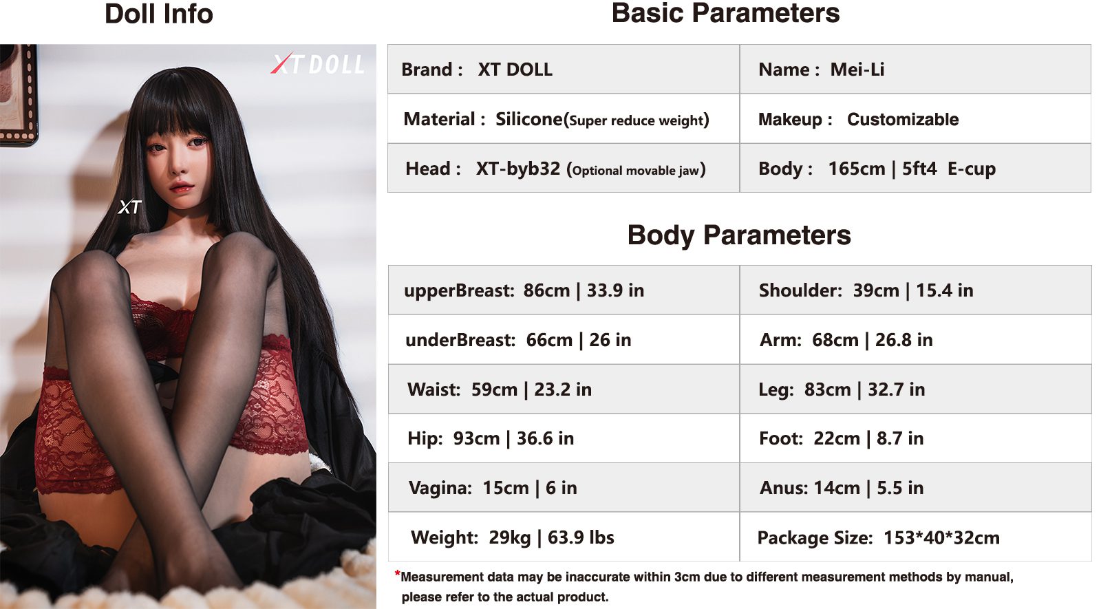 XT Doll 165 cm E Cup Mei Li (5'5") - Image 22